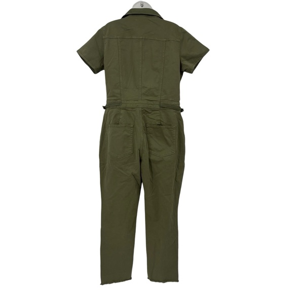 Good American Fit For Success Straight Leg Denim Jumpsuit Fatigue Green Large - Picture 13 of 16